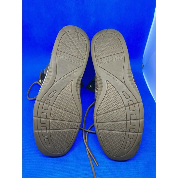 SPERRY-TOP SIDER Women's Hikerfish Boots Brown/Wool Pink Plaid Sz 7.5 M - Picture 8 of 9